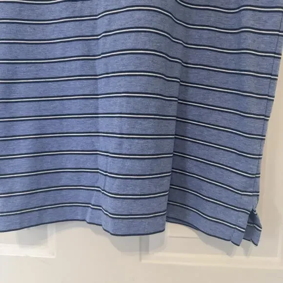 Polo Ralph Lauren Classic Fit Short Sleeve Shirt Blue White Stripes Men’s Large - Picture 5 of 8